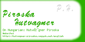 piroska hutvagner business card